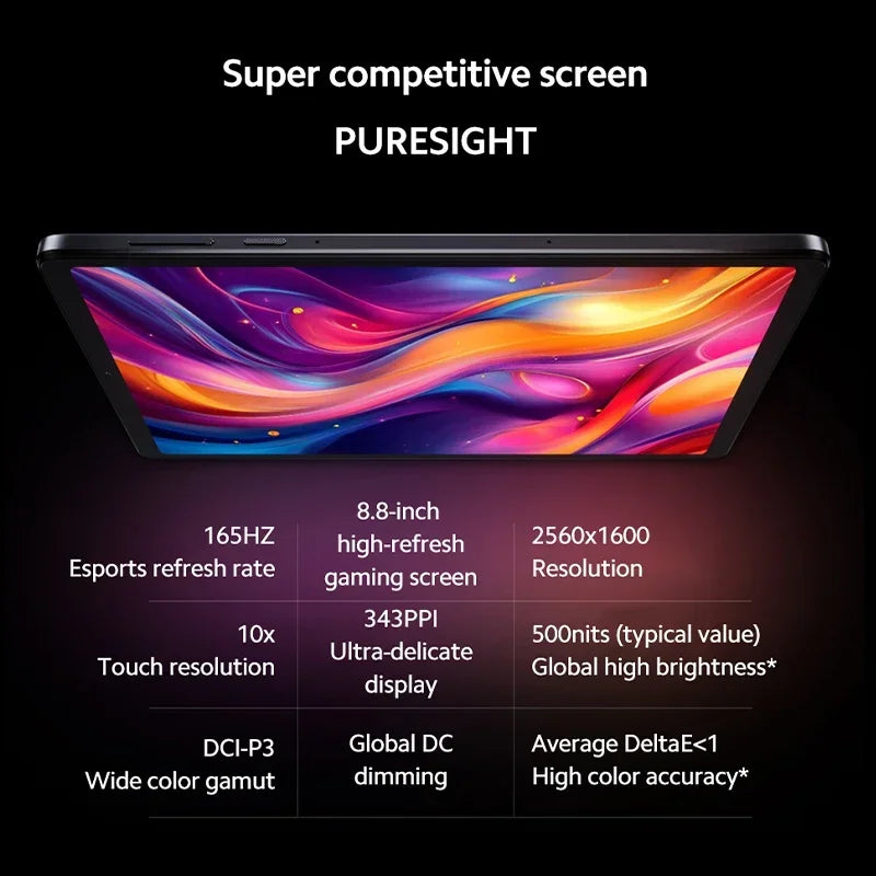 8.8" Gaming Tablet 2K 165Hz Display Snapdragon 8 Gen 3