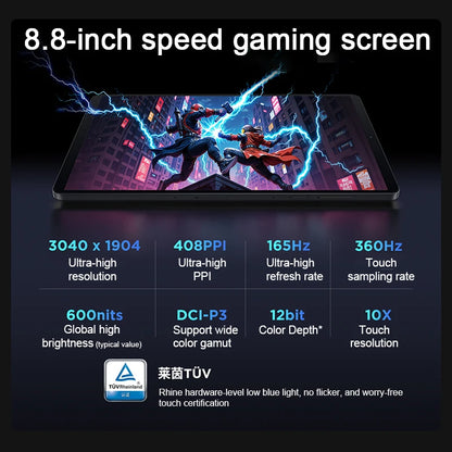 8.8" 3K Gaming Tablet Android 15 – Snapdragon 8, 165Hz