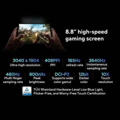 8.8" Gaming Android Tablet 3K 165Hz Display 9000mAh